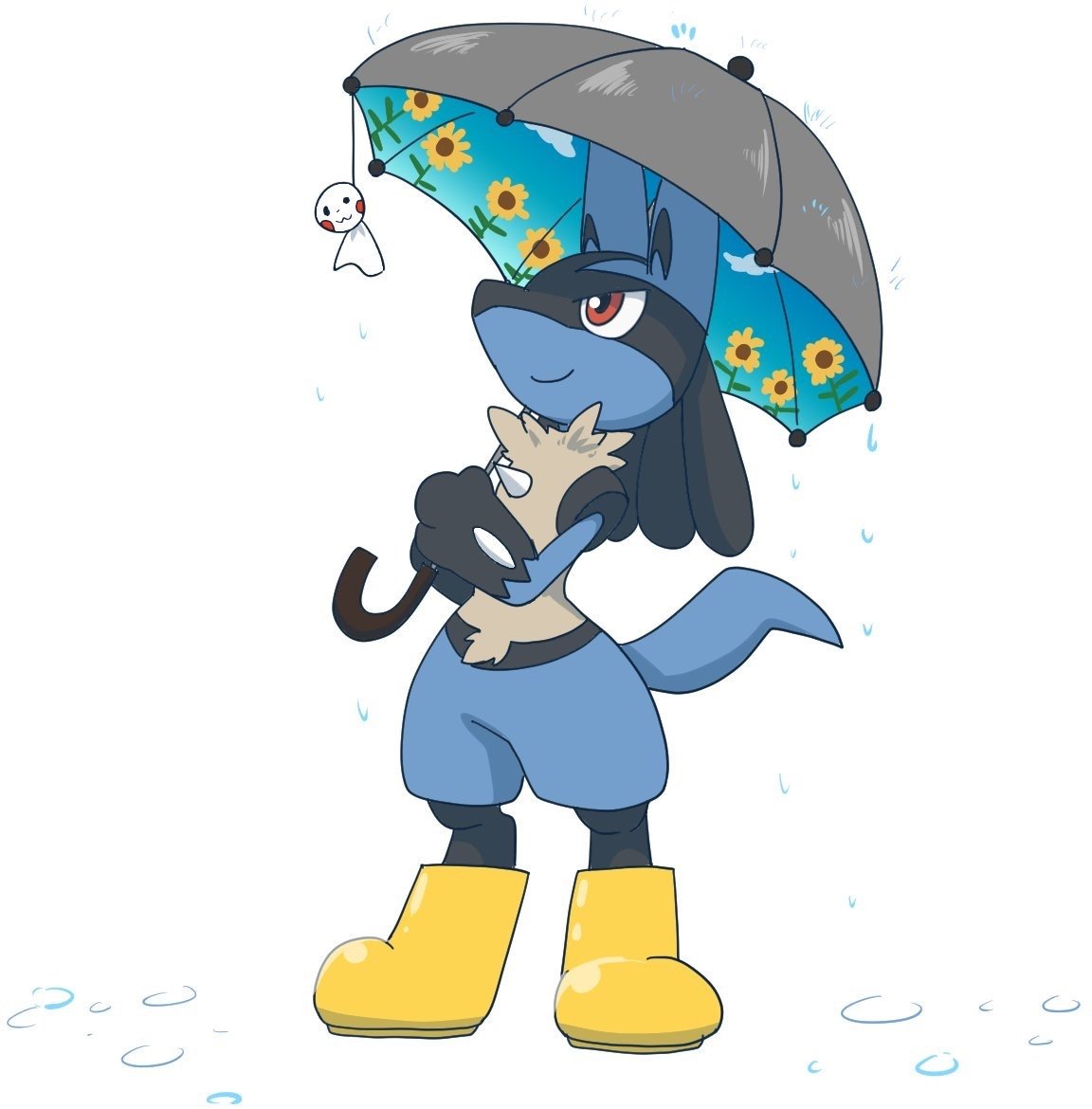 Download Smile Lucario (Pokémon) Boots Umbrella Video Game Pokemon Art