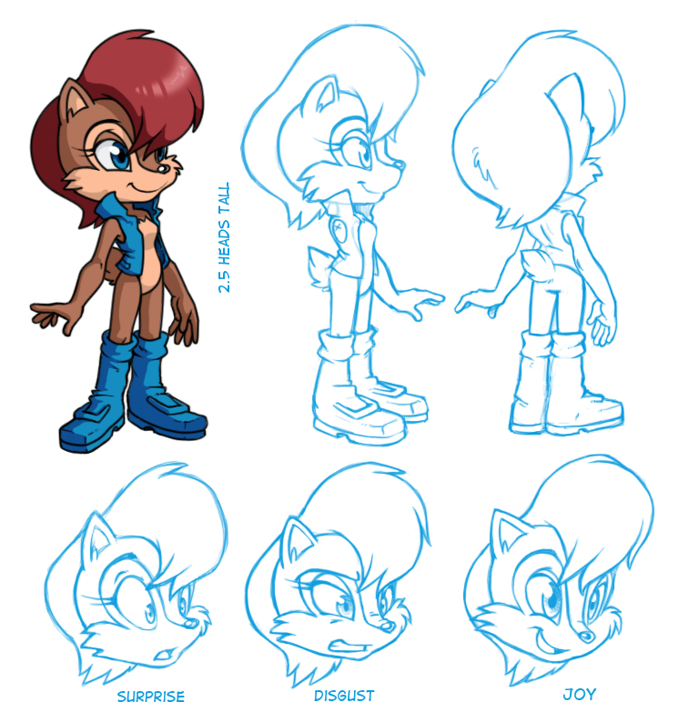 Download Smile Blue Eyes Red Hair Sally Acorn Comic Sonic The Hedgehog Art