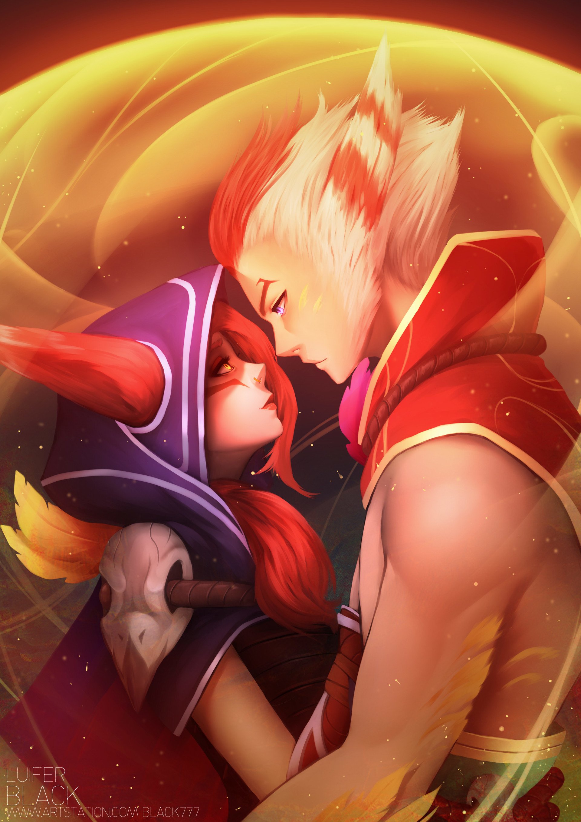 Download Rakan (League Of Legends) Xayah (League Of Legends) Video Game League Of Legends Art