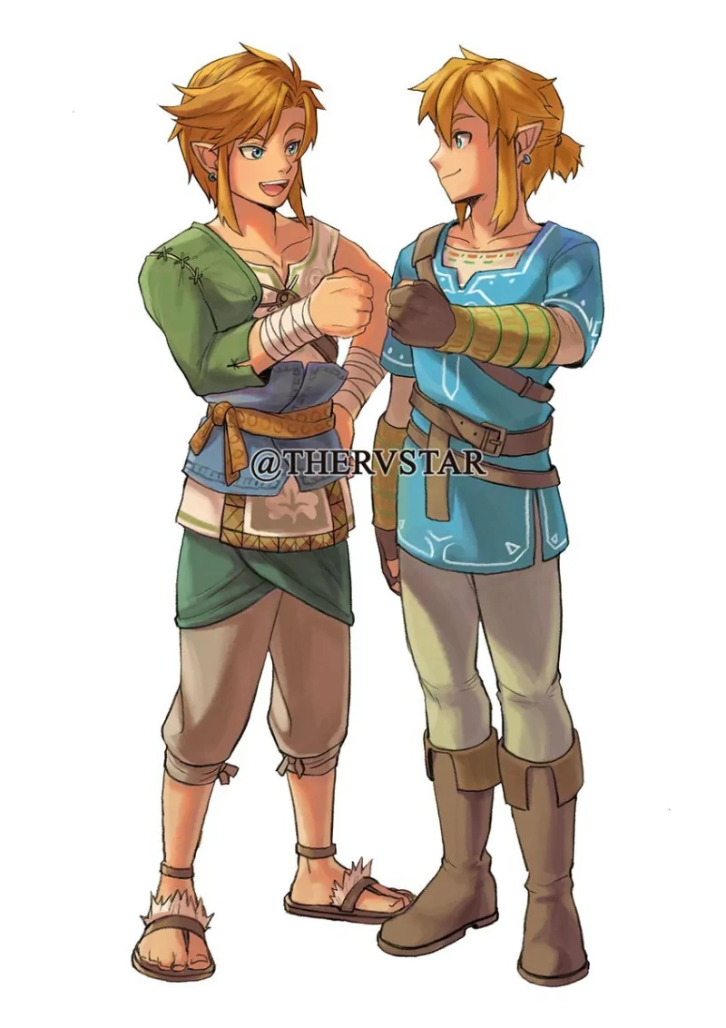 smile feet boots sandal blue eyes blonde Link video game The Legend of Zelda: Breath of the Wild Image