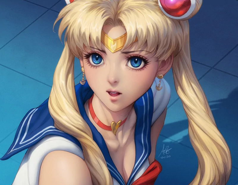 blue eyes blonde Anime Sailor Moon Image