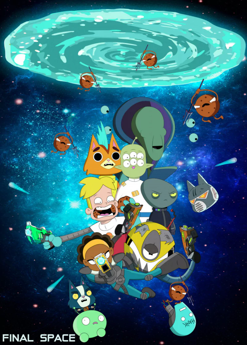 alien robot gun helmet Lord Commander (Final Space) cookie Tribore (Final Space) KVN (Final Space) Quinn Airgon Little Cato (Final Space) Avocato (Final Space) Gary Goodspeed TV Show Final Space Image