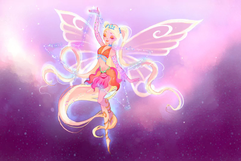 long hair blonde wings fairy Stella (Winx Club) TV Show Winx Club Image