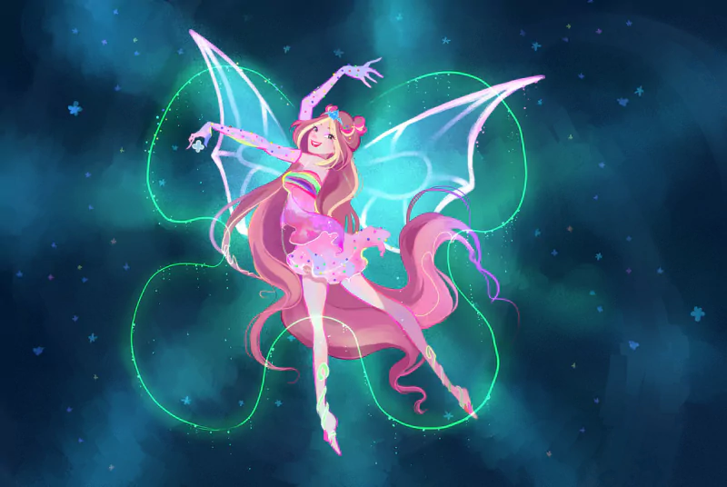 brown hair wings long hair fairy Flora (Winx Club) TV Show Winx Club Image