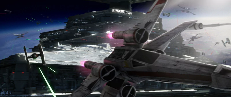 Star Destroyer X-Wing Sci Fi Star Wars Image