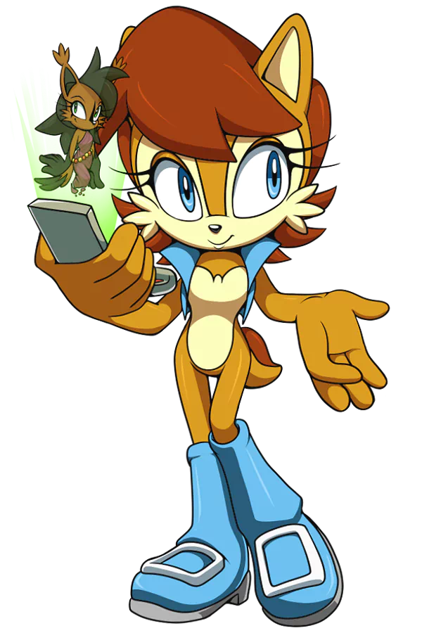 red hair jacket boots blue eyes Nicole the Holo Lynx Sally Acorn Comic Sonic the Hedgehog Image