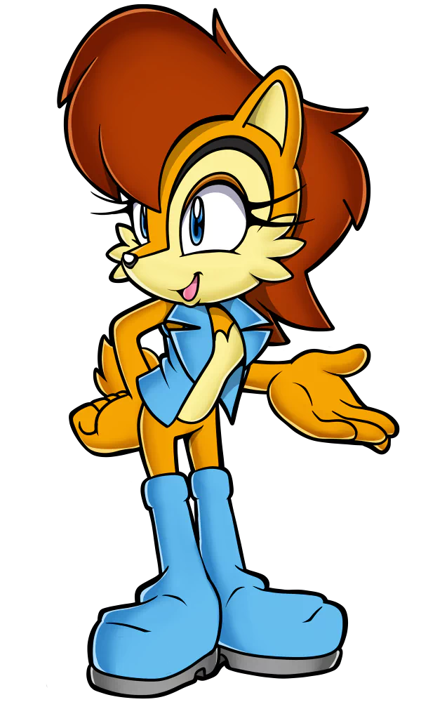jacket red hair boots blue eyes Sally Acorn Comic Sonic the Hedgehog Image