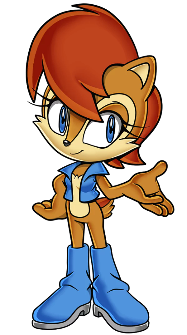 jacket boots red hair smile blue eyes Sally Acorn TV Show Sonic the Hedgehog Image