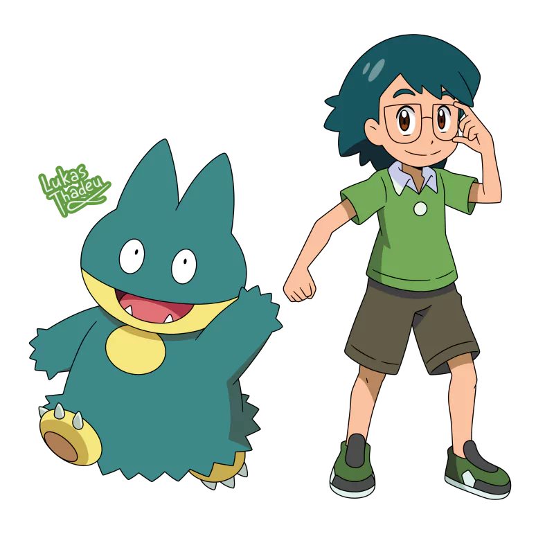  Pokemon anime - Max (Sun and Moon style) by lukasthadeuart