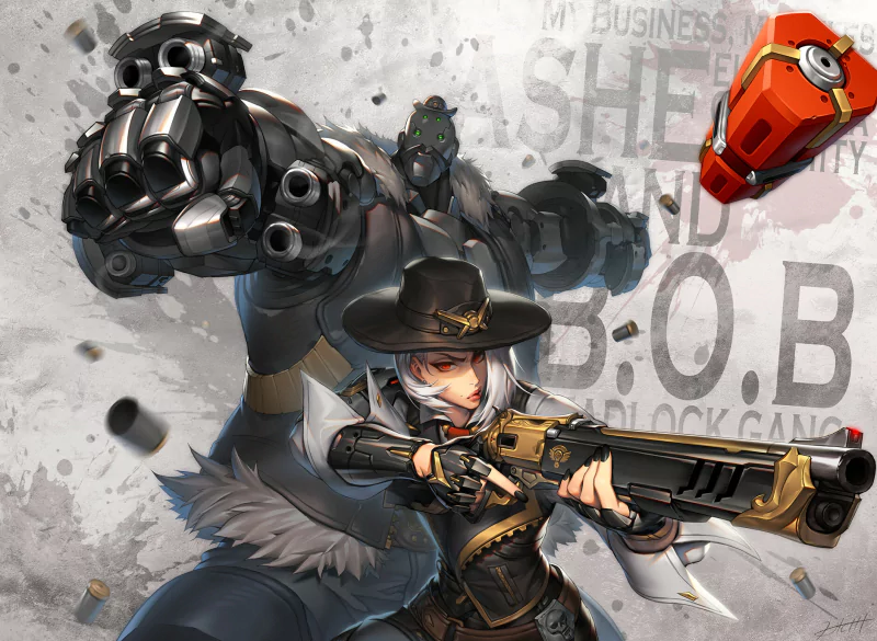 B.O.B. (Overwatch) Ashe (Overwatch) video game Overwatch Image
