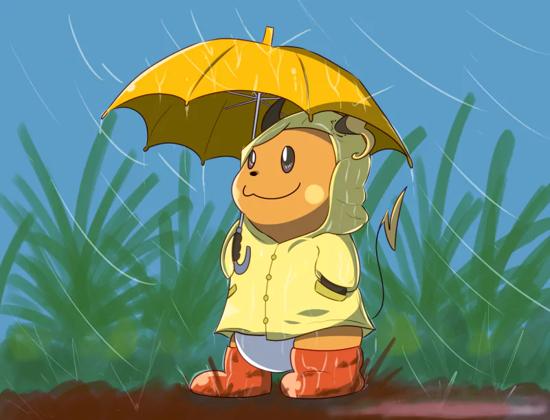  Raichu's Rain Boots by shiron