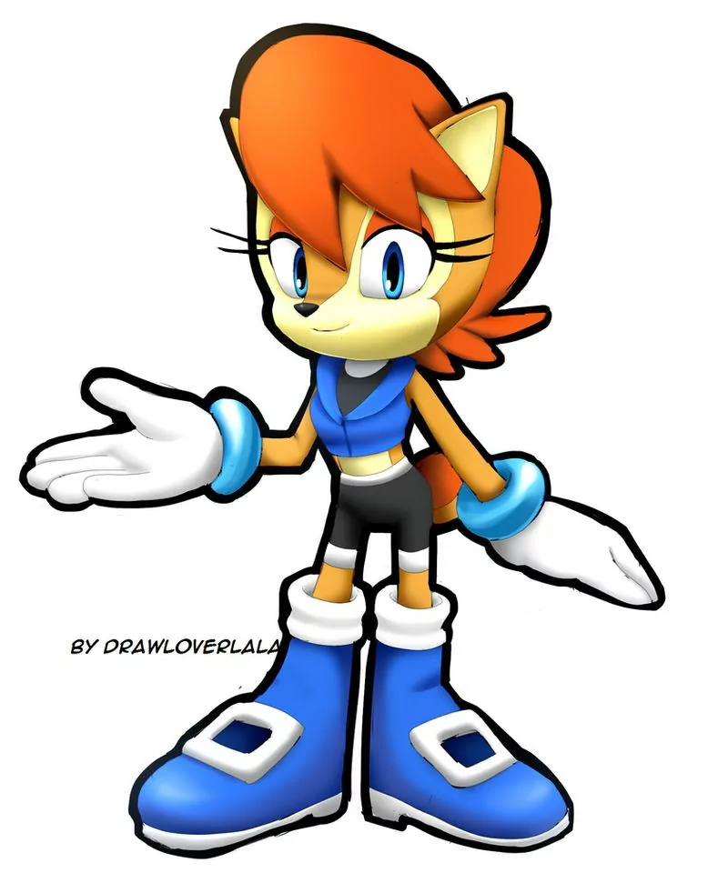smile blue eyes Sally Acorn video game Sonic Runners Image
