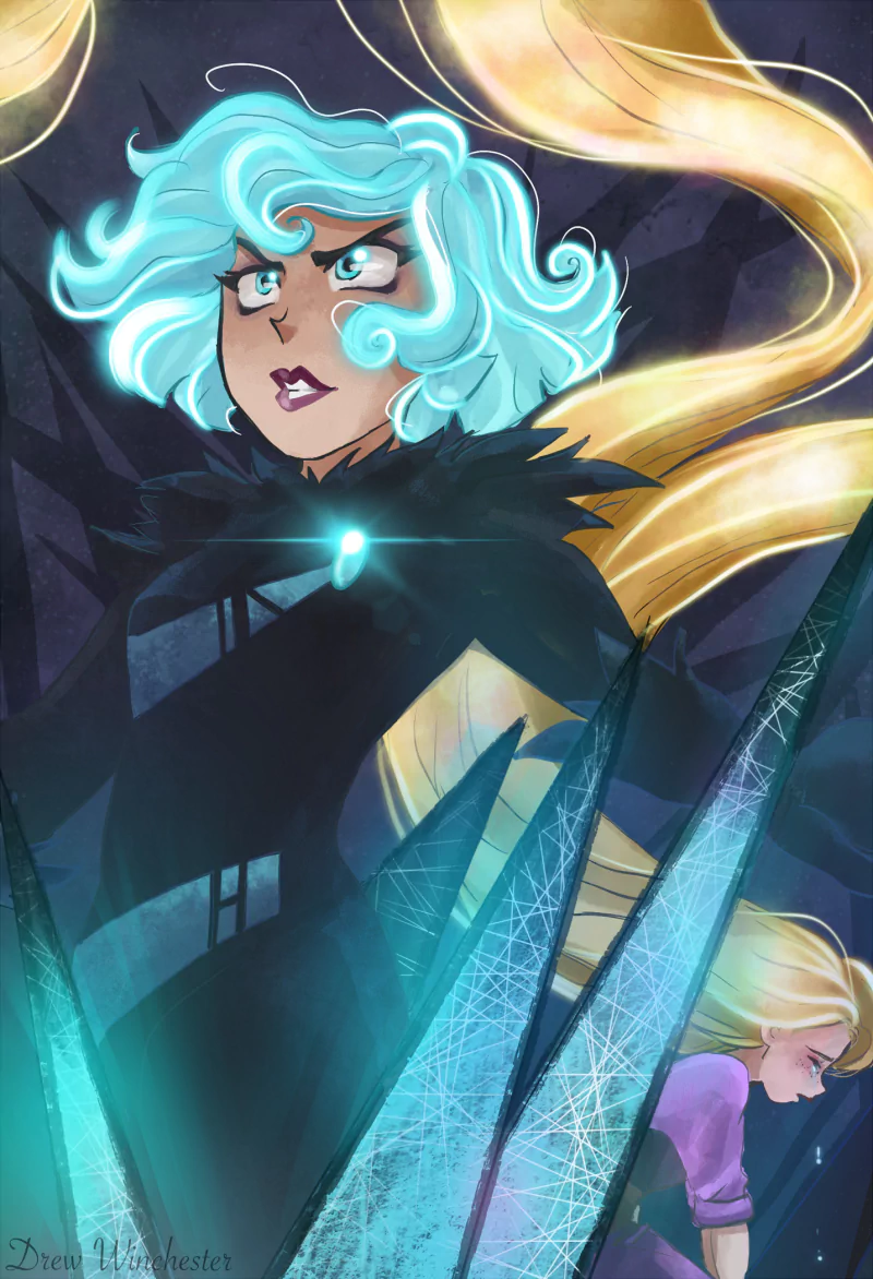 Tangled blue eyes blonde blue hair Rapunzel Cassandra (Tangled) TV Show Tangled: The Series Image
