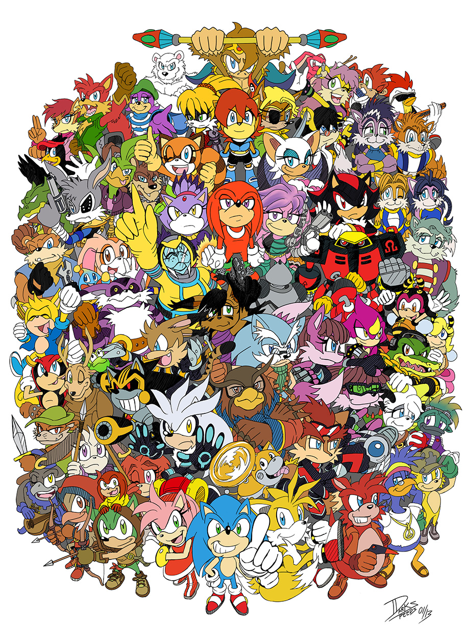 Sonic the Hedgehog Art by darkspeeds