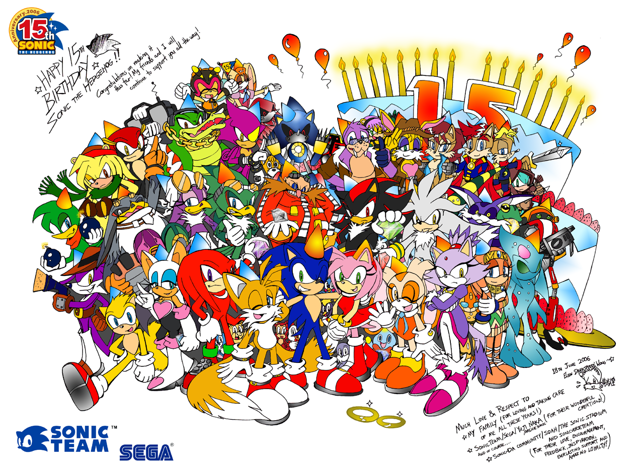 Sonic 15th Anniversary by darkspeeds