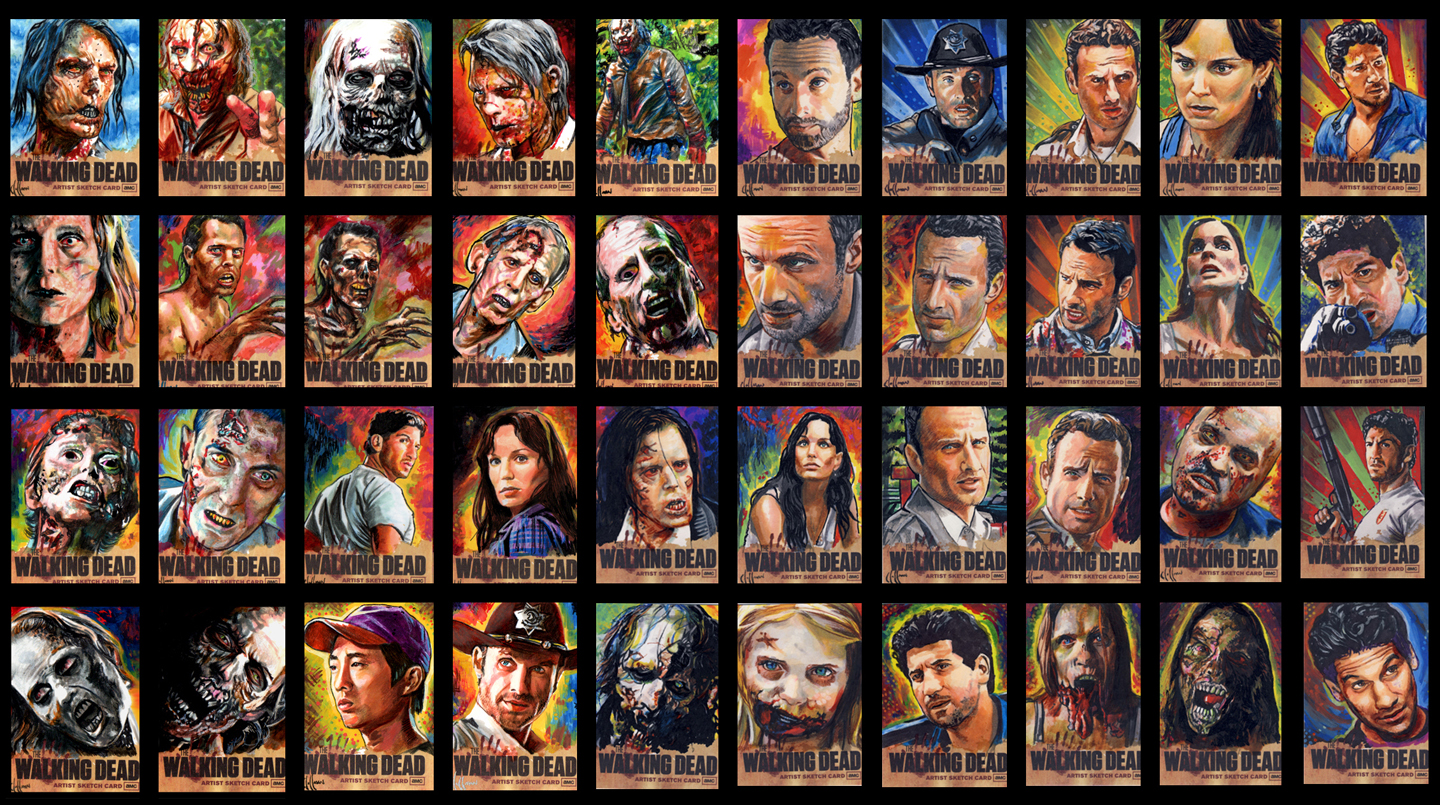 Walking Dead Sketch Cards by Choffman36