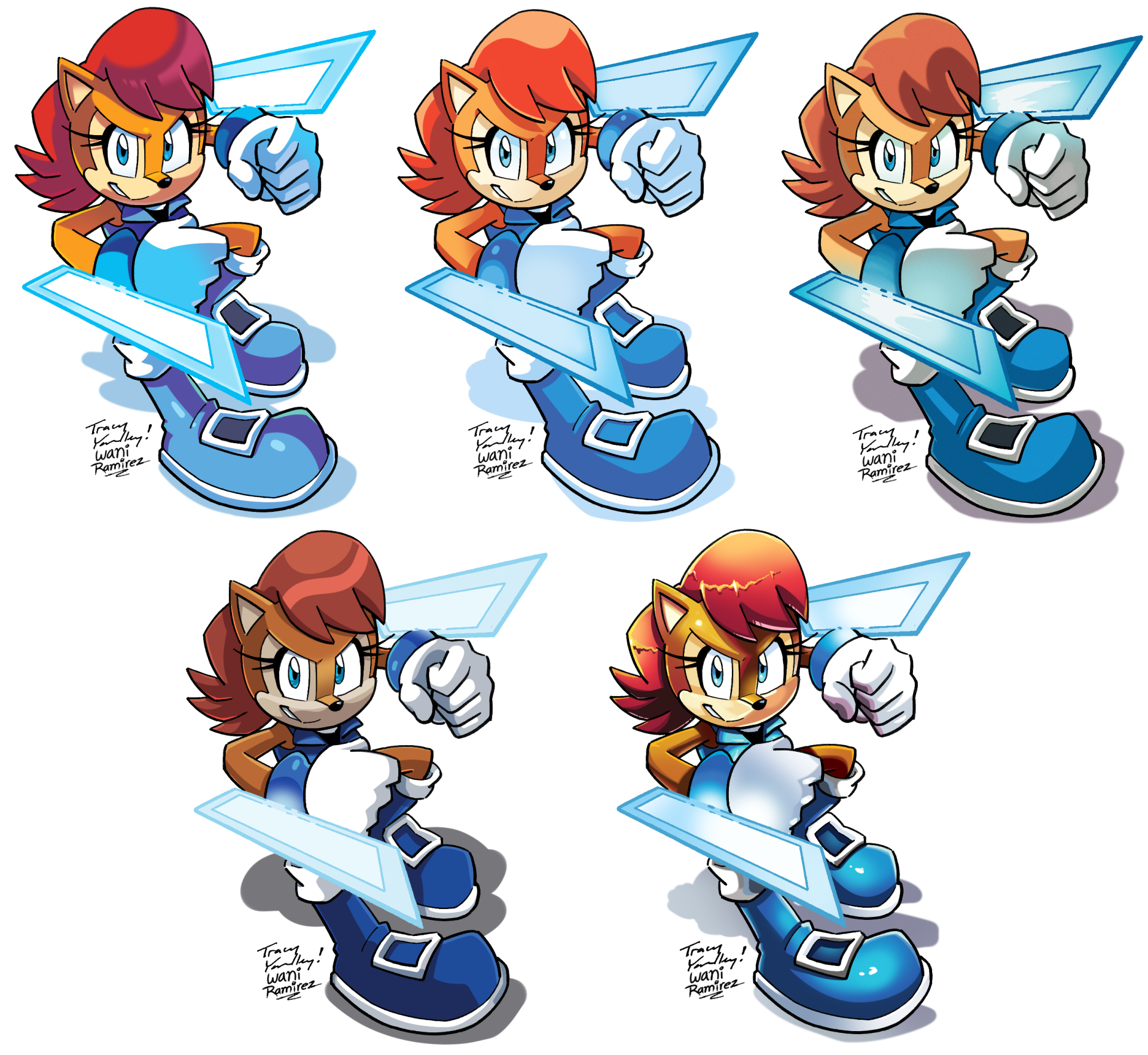 Download Archie Comics Blue Eyes Red Hair Sally Acorn Comic Sonic The Hedgehog Art