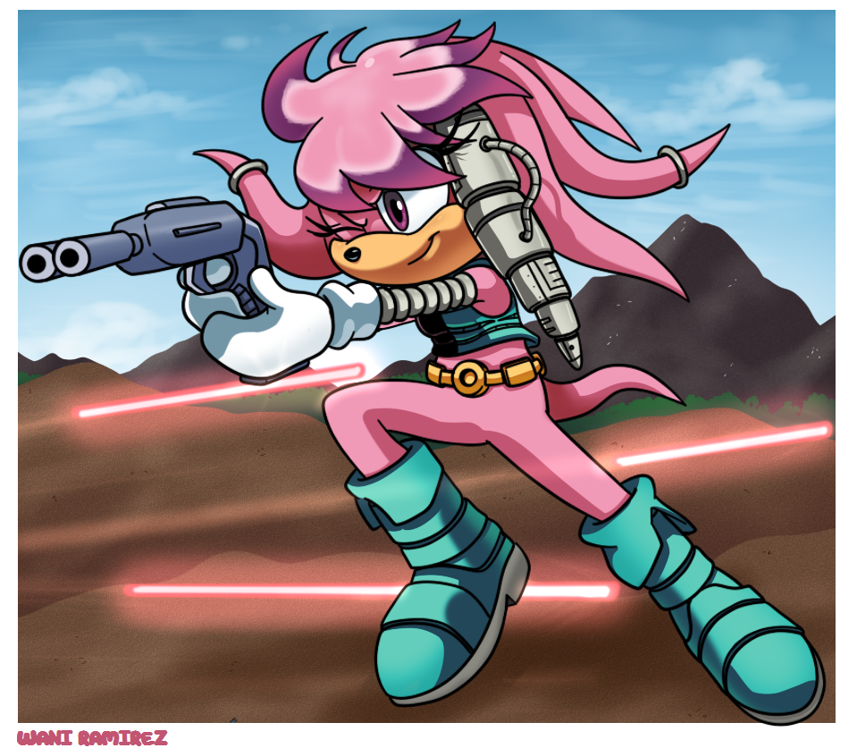 Download Gun Julie-Su (Sonic The Hedgehog) Comic Sonic The Hedgehog Art
