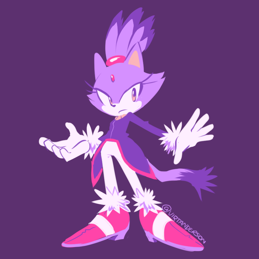 Download Blaze The Cat Video Game Sonic Rush Adventure Art
