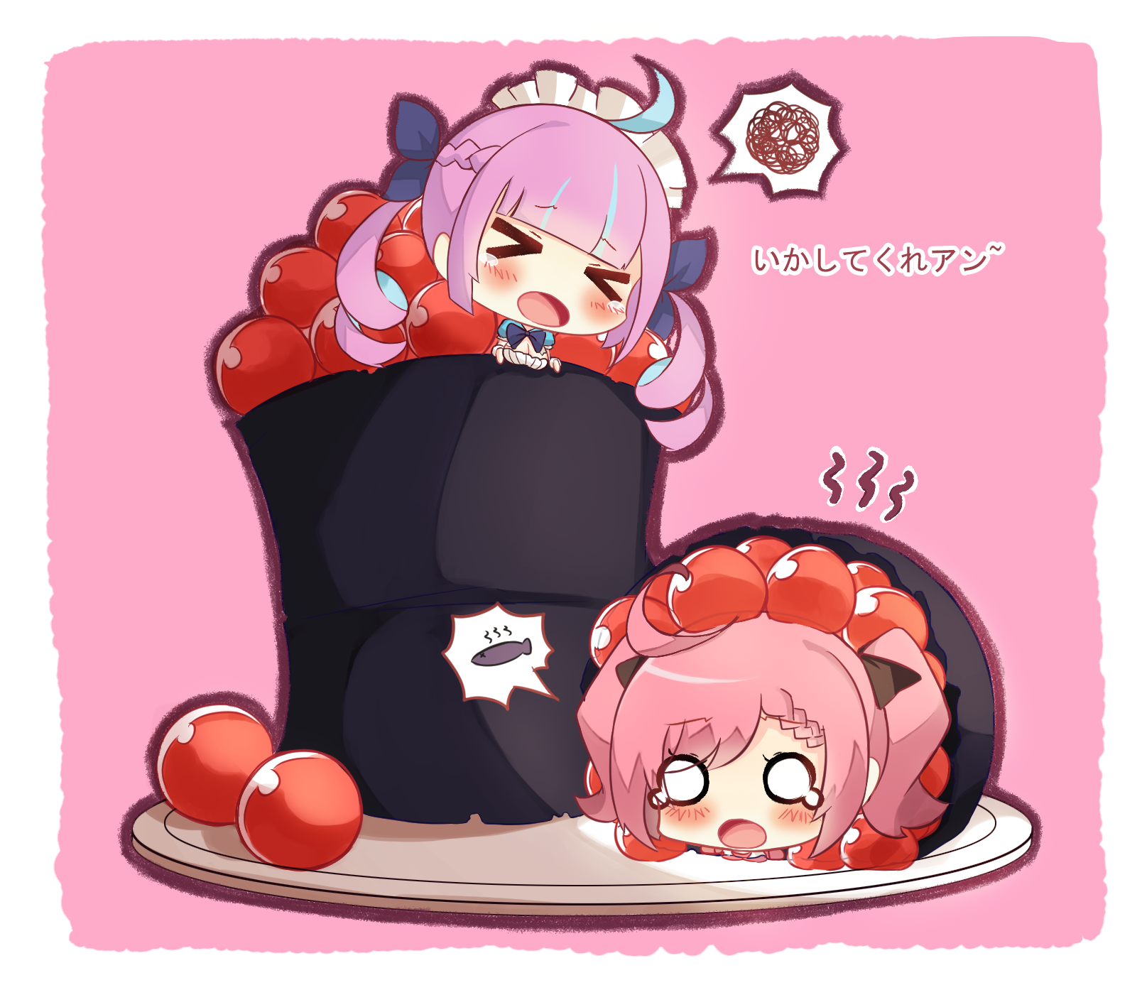 Download Two-toned Hair Azur Lane Hololive Saratoga (Azur Lane) Minato Aqua Anime Crossover Art