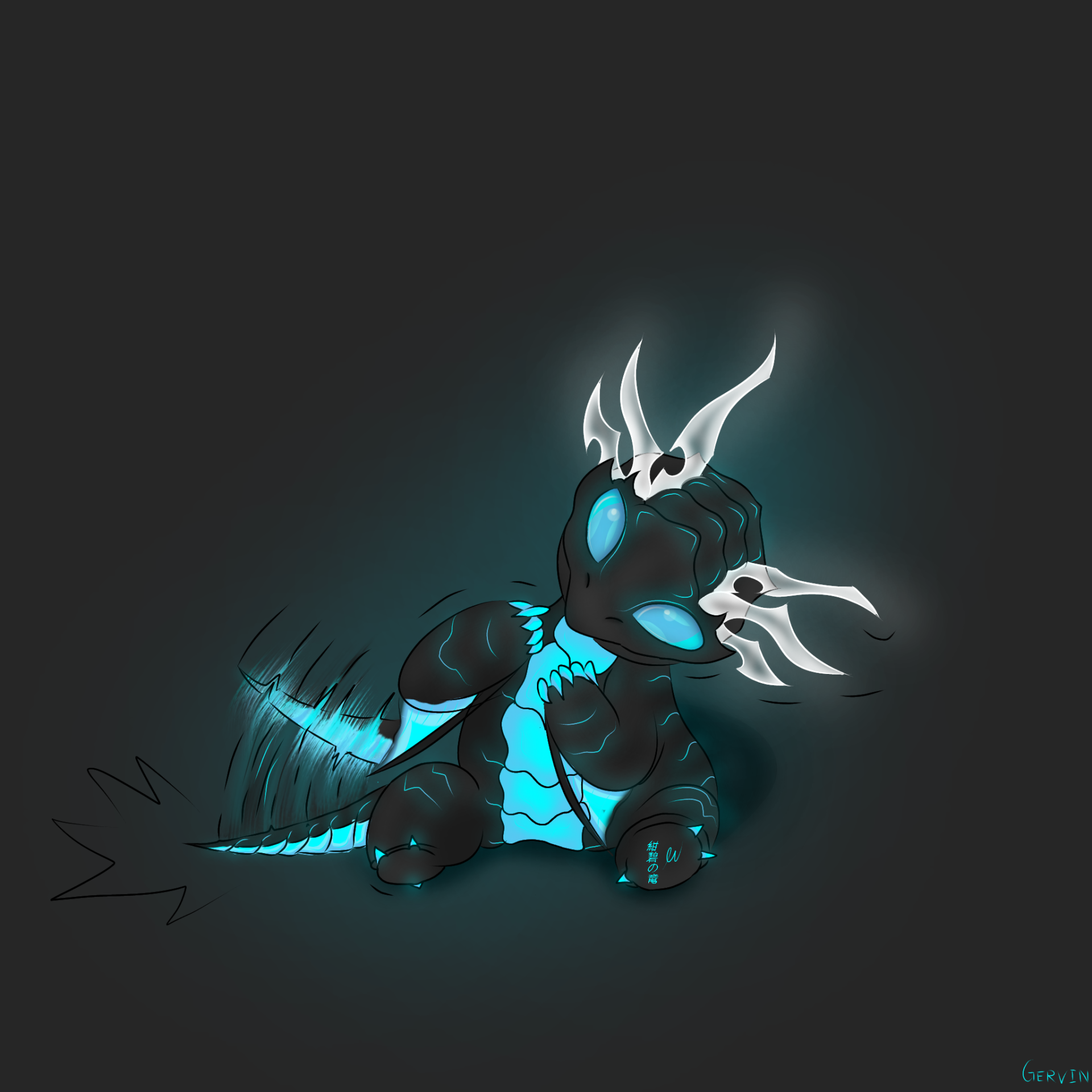 Kaisel from Solo Leveling by Gervin 紺碧の竜