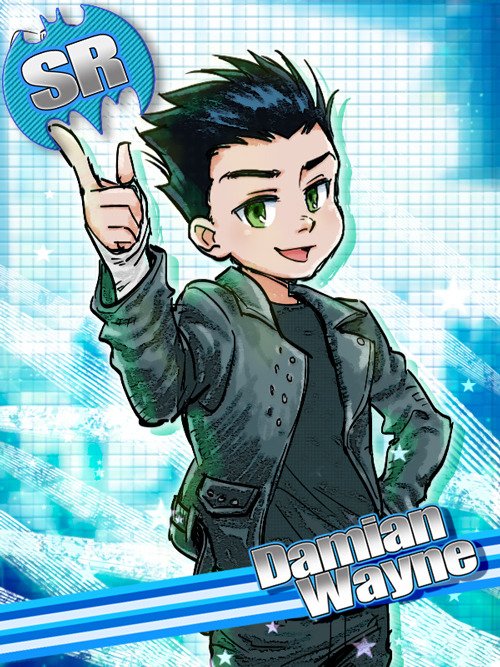 Download Green Eyes Black Hair DC Comics Damian Wayne Comic Super-Sons Art