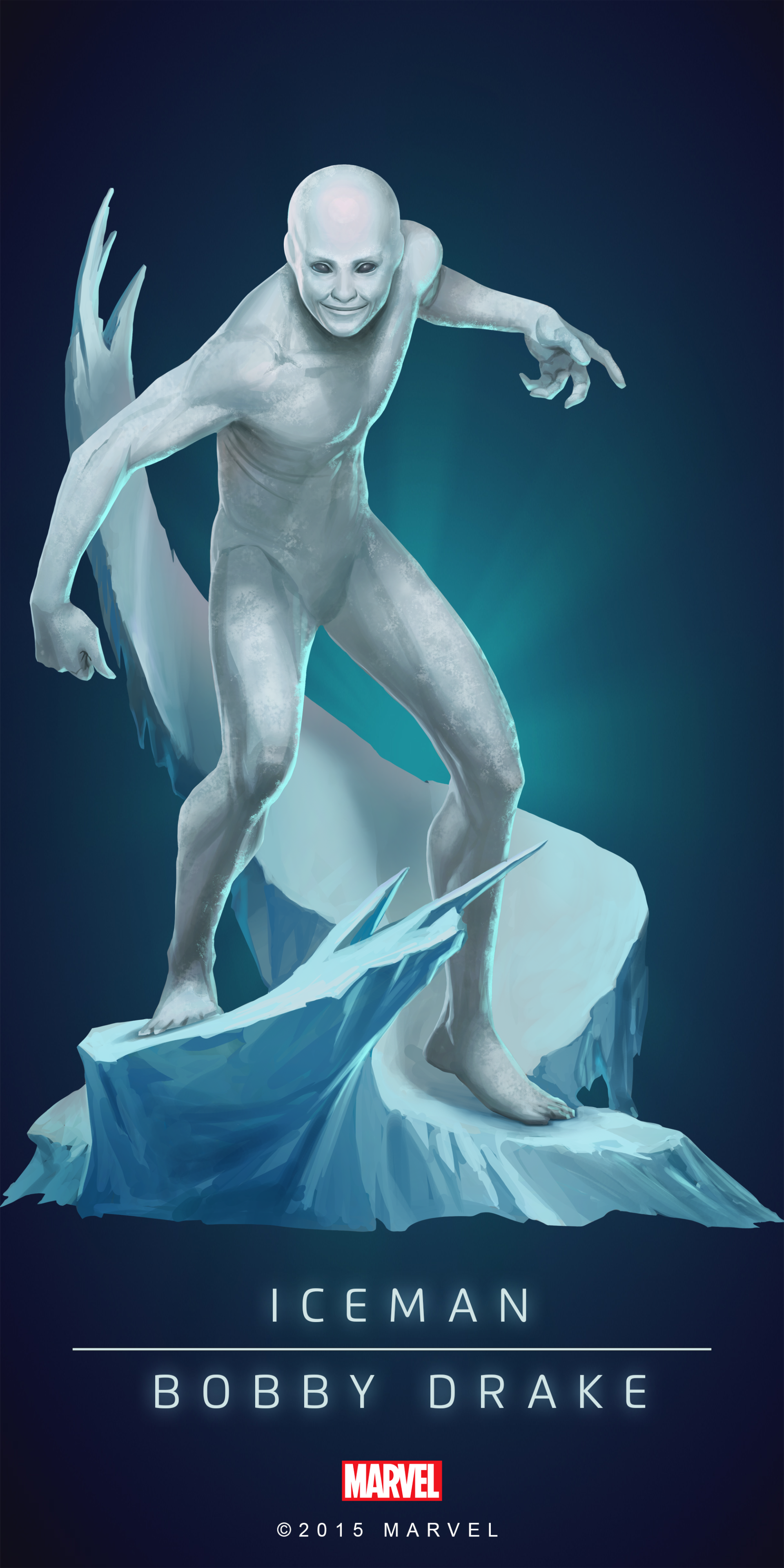 Download Smile Mutant Bobby Drake Iceman (Marvel Comics) Comic Art