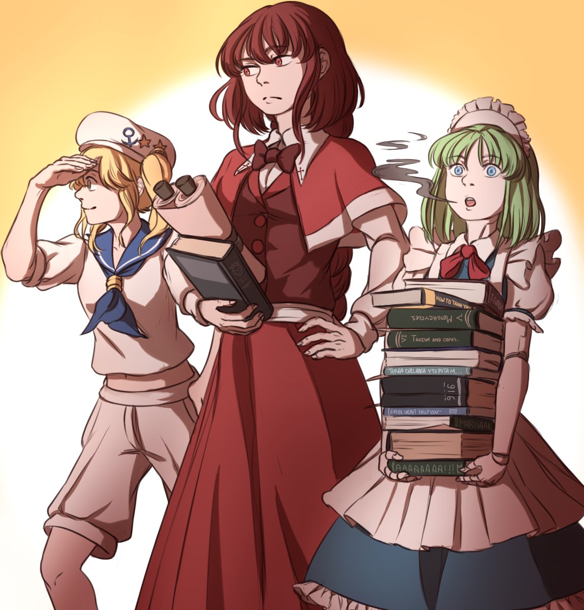 Download Ruukoto (Touhou) Yumemi Okazaki Chiyuri Kitashirakawa Anime Touhou Art