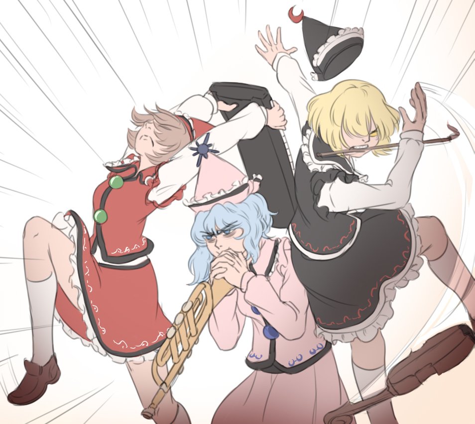 Download Lunasa Prismriver Merlin Prismriver Lyrica Prismriver Anime Touhou Art