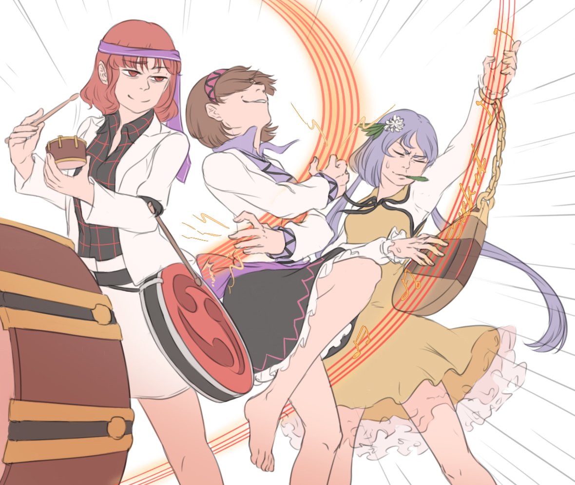 Download Yatsuhashi Tsukumo Benben Tsukumo Raiko Horikawa Anime Touhou Art