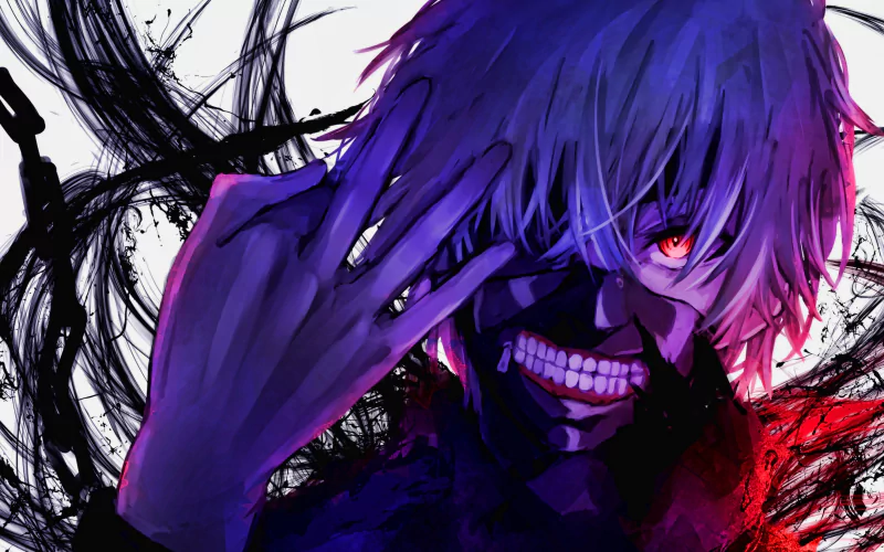 red eyes Ken Kaneki Anime Tokyo Ghoul Image
