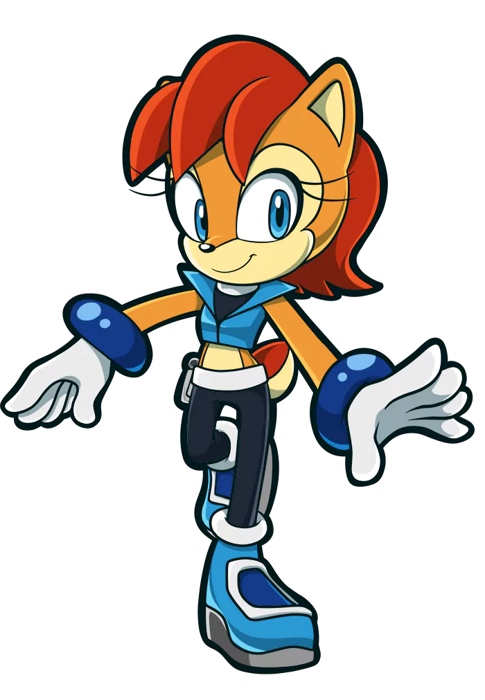 smile red hair blue eyes Sally Acorn Comic Sonic the Hedgehog Image