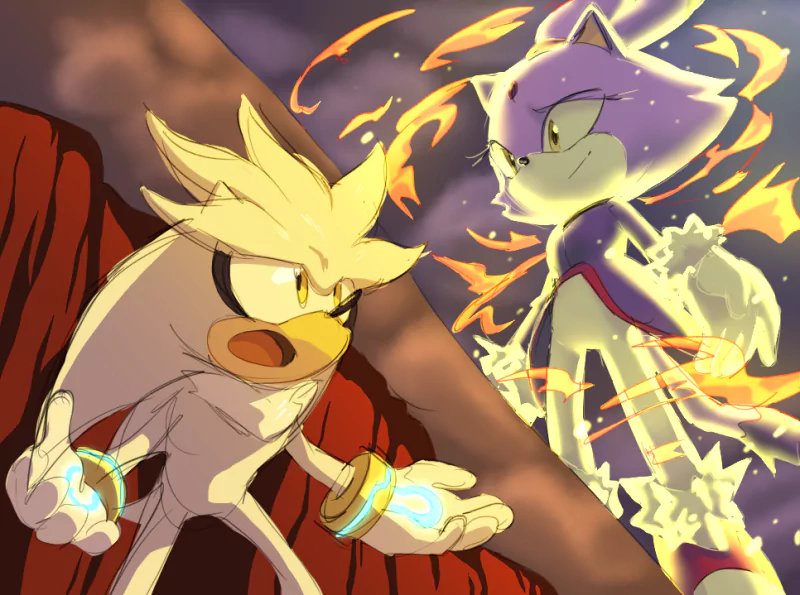 Blaze the Cat Silver the Hedgehog video game Sonic the Hedgehog (2006) Image