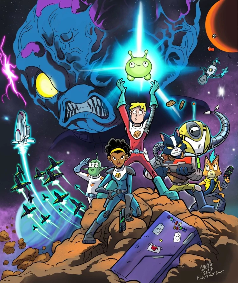 Little Cato (Final Space) S.A.M.E.S. (Final Space) Lord Commander (Final Space) KVN (Final Space) Tribore (Final Space) Quinn Airgon Avocato (Final Space) Mooncake (Final Space) Gary Goodspeed TV Show Final Space Image