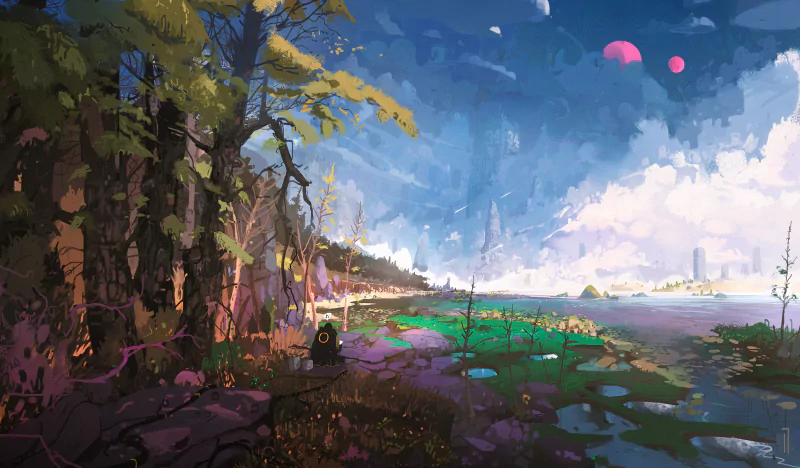 painting artistic landscape Image