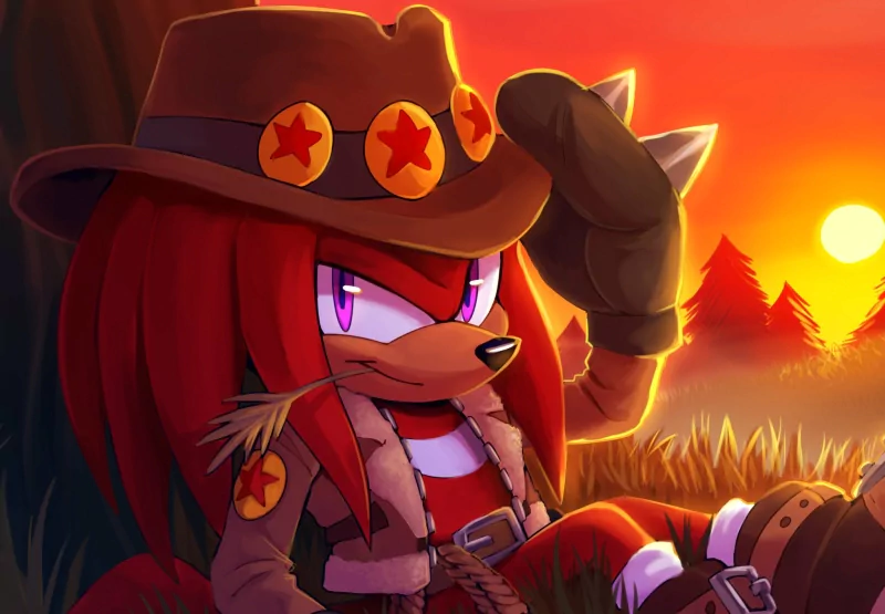 smile purple eyes hat Knuckles the Echidna video game Sonic Dash Image