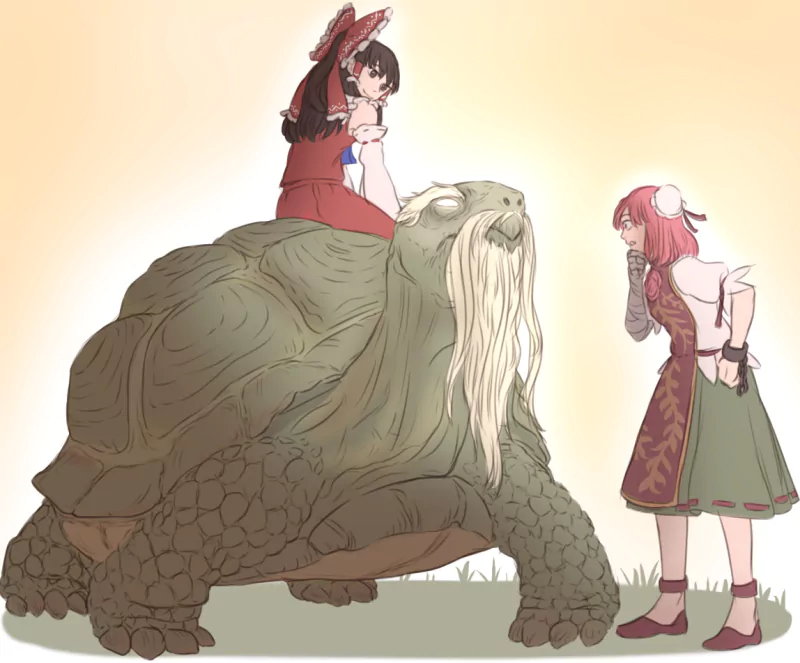 Kasen Ibaraki Genjii (Touhou) Reimu Hakurei Anime Touhou Image