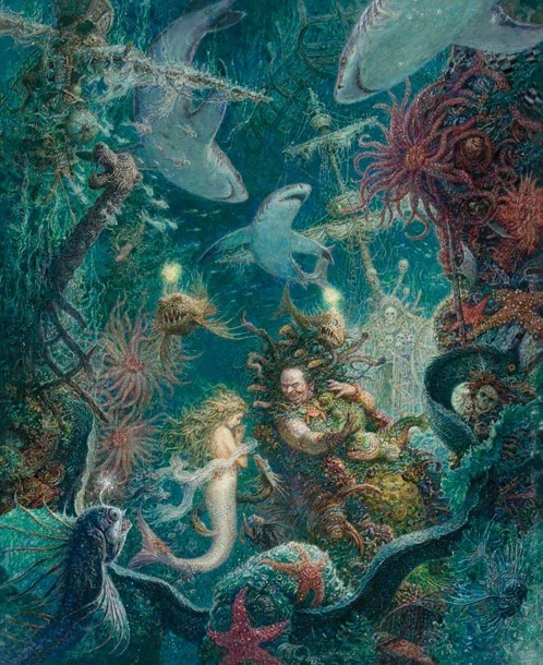 sea life The Little Mermaid anglerfish starfish shark sea fantasy mermaid Image