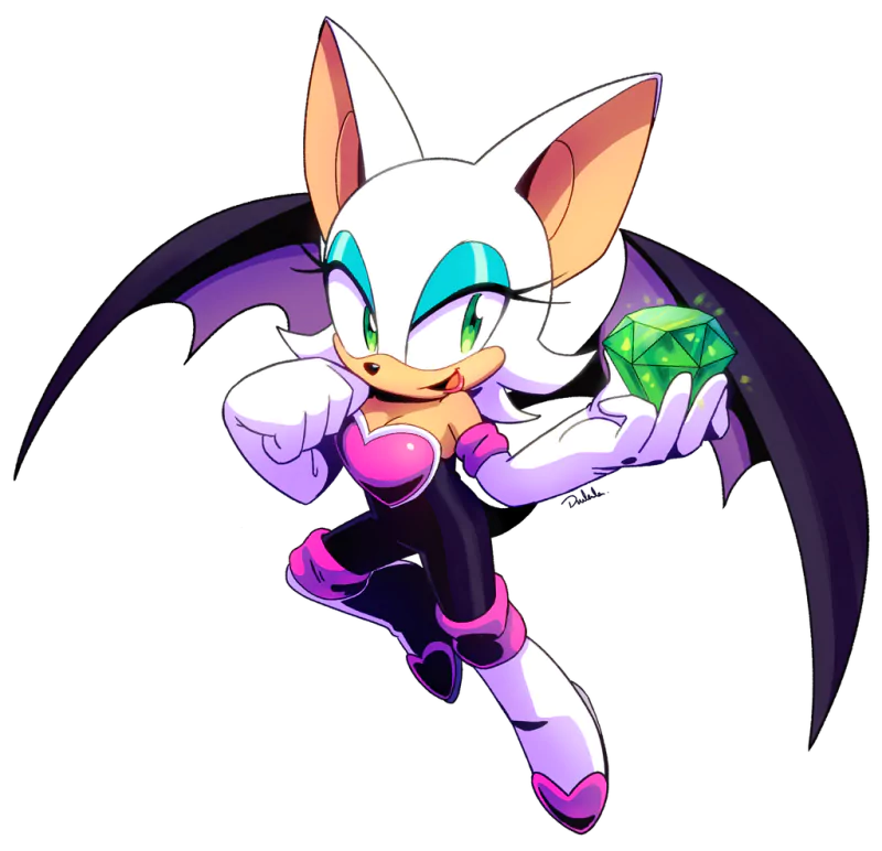 green eyes wings Chaos Emerald Rouge the Bat video game Sonic the Hedgehog Image