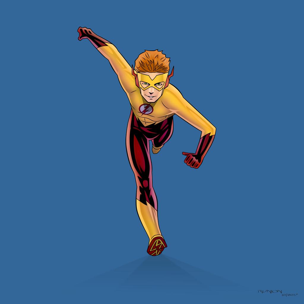Kid Flash Art by Andrew Runion