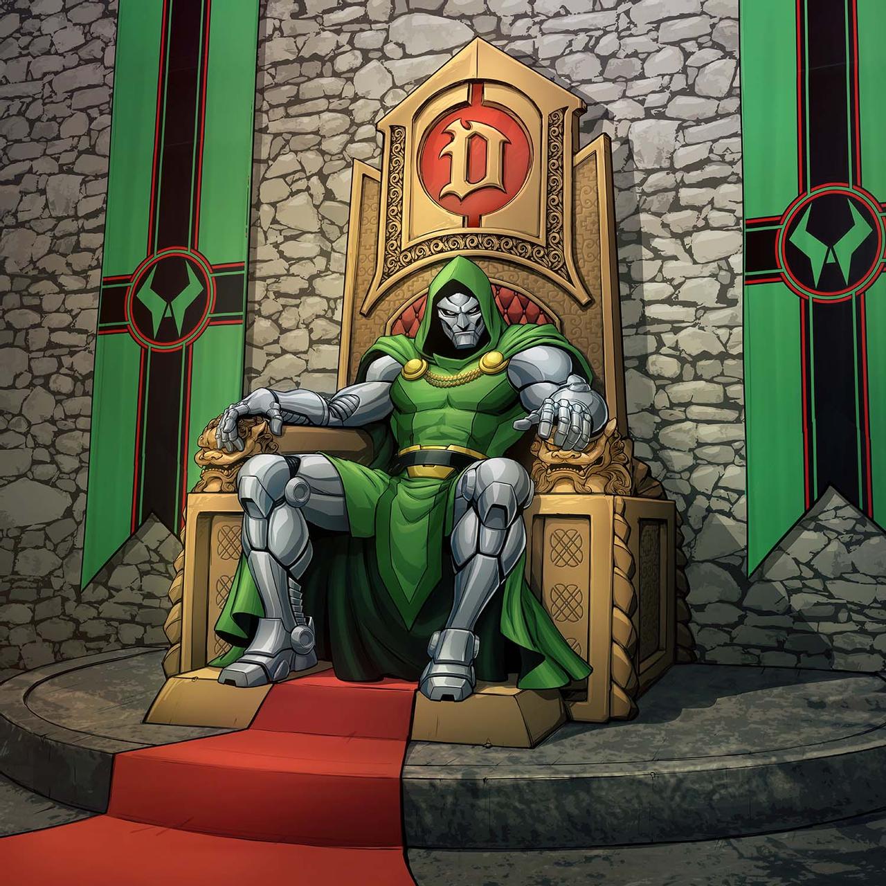 Dr Doom on the Throne by Patrick Brown