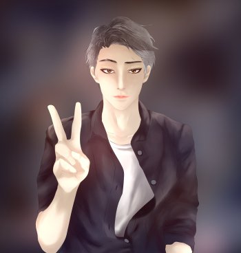 Download Anime PFP Boy Peace Sign Wallpaper