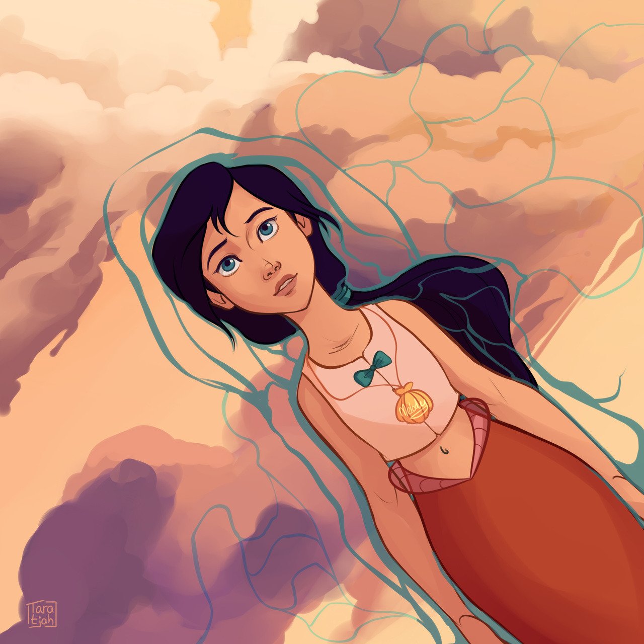 Download The Little Mermaid Black Hair Mermaid Melody (The Little Mermaid) Movie The Little Mermaid II: Return To The Sea Art