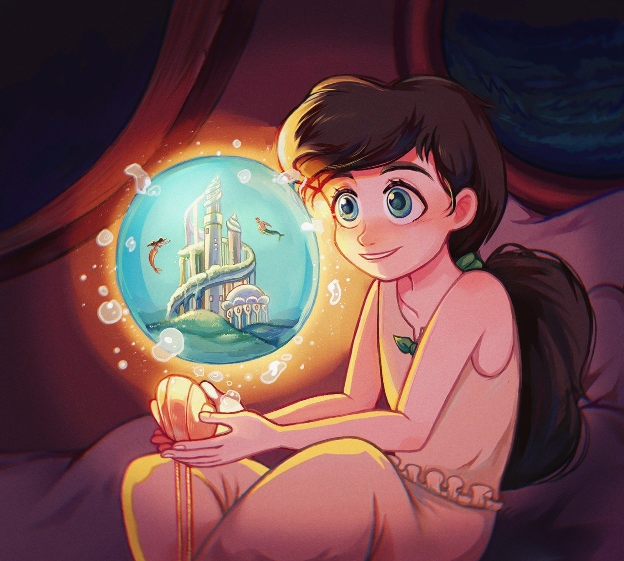 Download Smile The Little Mermaid Merman Mermaid Atlantica Black Hair Melody (The Little Mermaid) Movie The Little Mermaid II: Return To The Sea Art