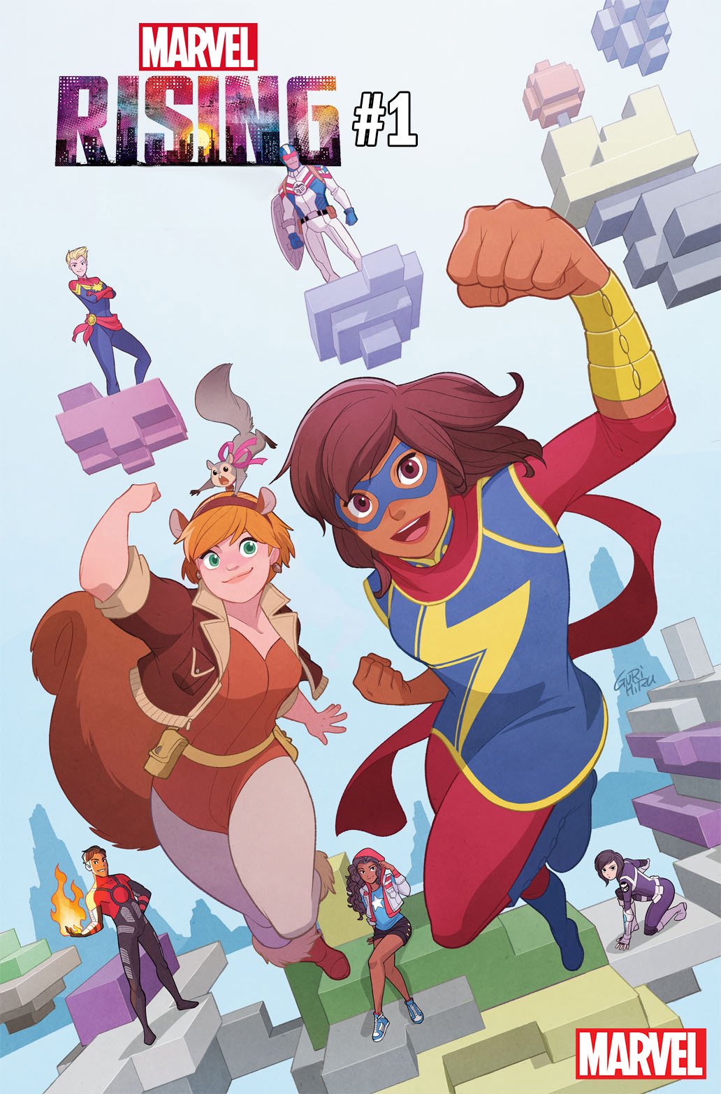 Download Patriot (Marvel Comics) Squirrel Girl (Marvel Comics) Quake (Marvel Comics) Daisy Johnson Carol Danvers Captain Marvel America Chavez Inferno (Marvel Comics) Kamala Khan Ms. Marvel Comic Marvel Rising Art