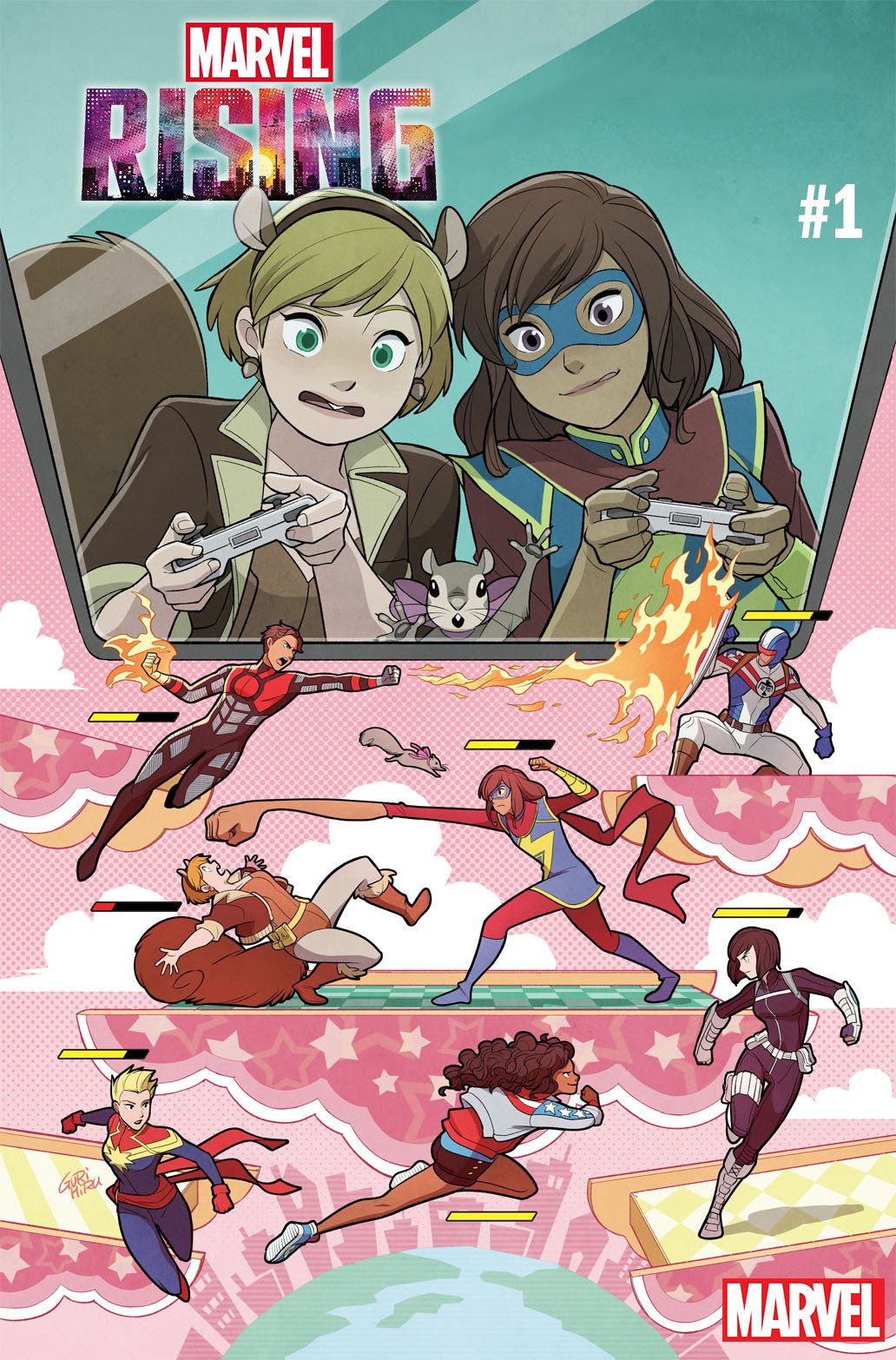 Download Patriot (Marvel Comics) Squirrel Girl (Marvel Comics) Carol Danvers Captain Marvel Kamala Khan Ms. Marvel Inferno (Marvel Comics) Daisy Johnson America Chavez Quake (Marvel Comics) Comic Marvel Rising Art
