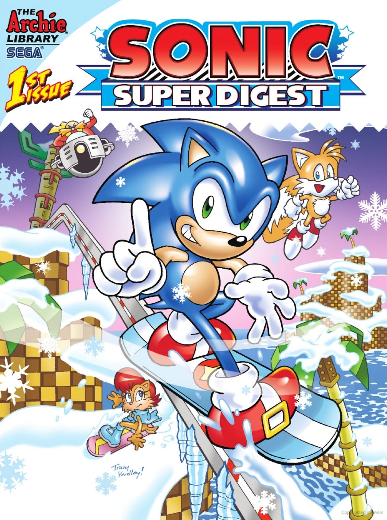 Download Archie Comics Blue Eyes Green Eyes Doctor Robotnik Miles 'Tails' Prower Sonic The Hedgehog Sally Acorn Comic Sonic Super Digest Art