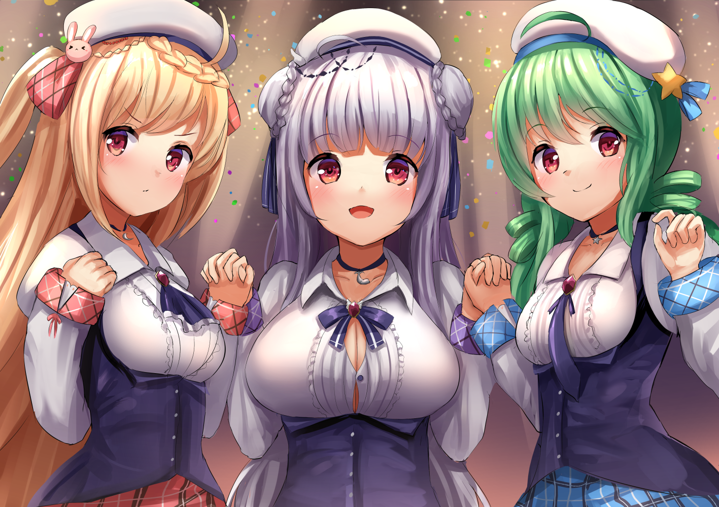 Download Comet (Azur Lane) Cygnet (Azur Lane) Crescent (Azur Lane) Anime Azur Lane Art