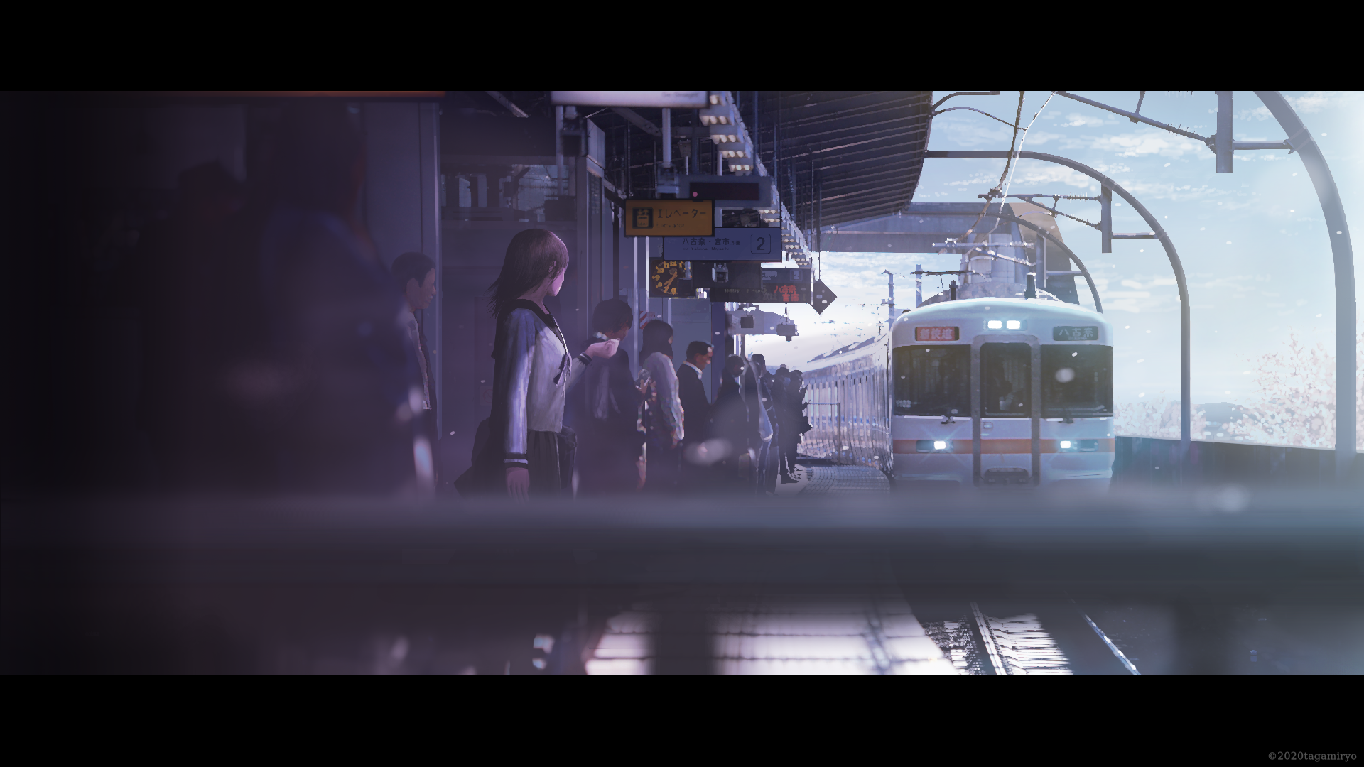 Download Anime Train Station Art