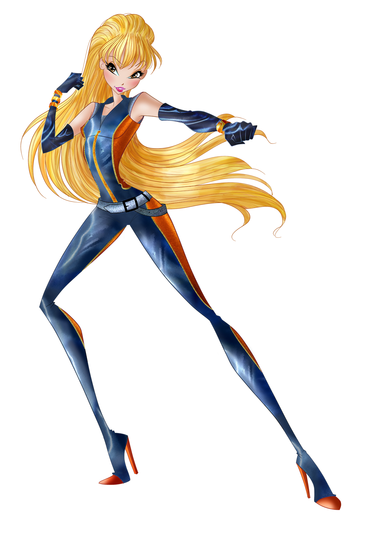 Download Long Hair Blonde Stella (Winx Club) TV Show World Of Winx Art